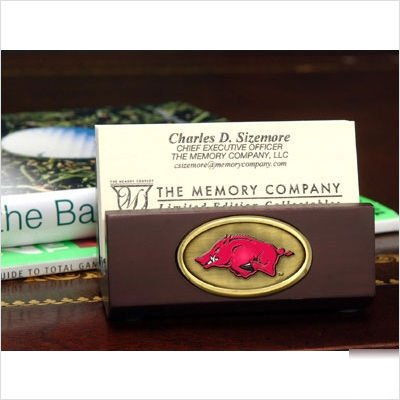 University of arkansas business card holder