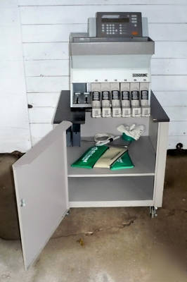 Brandt coin counter - sorter w/cabinet