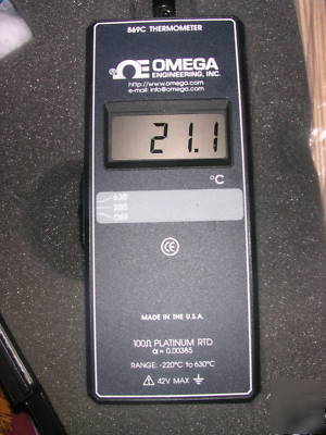 Omega 869C thermometer w/case plus extras