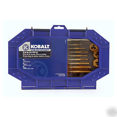 Kobalt 26PC tap,die & drill set