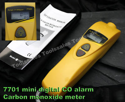 Co dual display 1PPM carbon monoxide meter sensor alarm