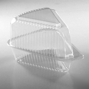 Qty (100) - pie wedge clamshell containers