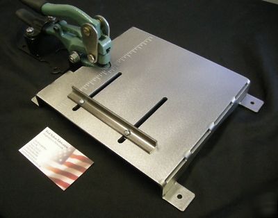 Sheet metal punch table w/ ruler includes punch bracket