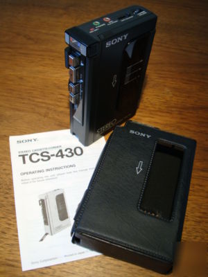Sony tcs-430 stereo voice & music recorder - mint -wow 