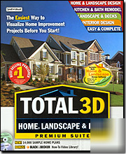 Total 3D house,landscape,deck interior design software