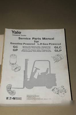 Yale forklift parts manual book gc glc gp glp 20 30 40