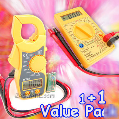 400A digital clamp meter+pocket size 3Â½ multimeter 2IN1