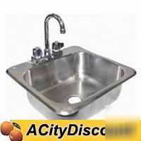 Drop in hand sink stainless 1 compartment nsf hs-1615I