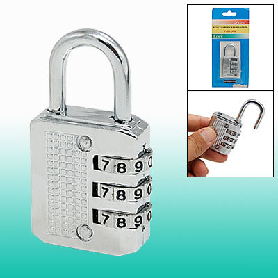 Security backpack luggage combination 3 digit padlock