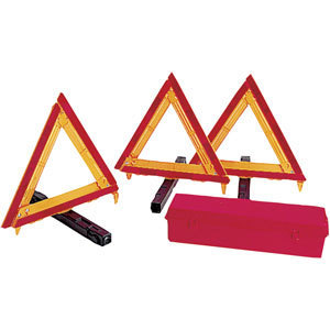 3PC road safety warning triangle kit w/ case