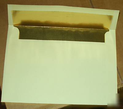 Gold lined invitation envelopes 5-3/4 x 8-1/8 qty 200