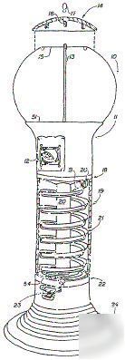 New 25 gumball machine, dispenser patents on cd - 