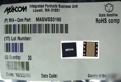 (10) m/a-com MASWSS0190 2-6 ghz dpdt diversity switch