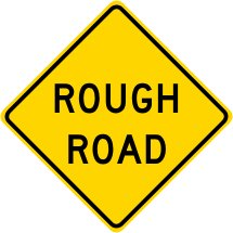 3M reflective rough road street road warning sign