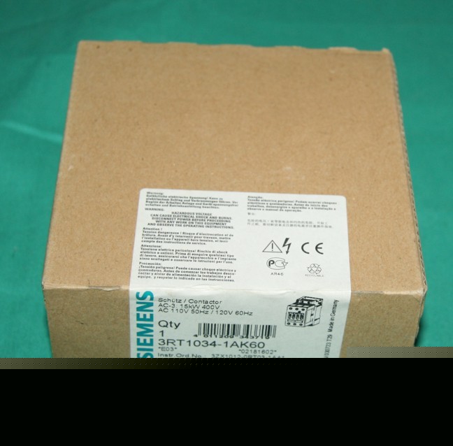 New siemens 3RT1034-1A motor starter contactor 1AK60 