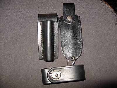 Police duty belt baton,handcuff & knife sheath holder