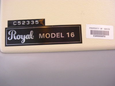 Royal model 16 dental chair w/accessories