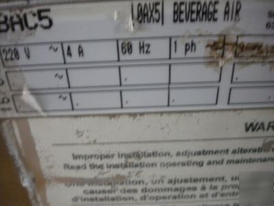 Beverage air used commercial blast chiller freezer BAC5