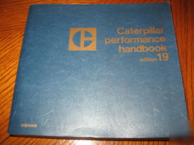 1979-88 caterpillar machine performance manual oem 