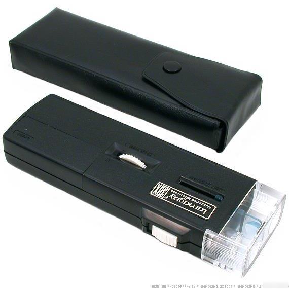 30X illuminated pocket microscope magnifier opti tool