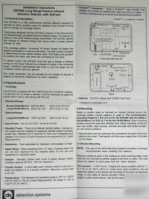 Detection system DS794Z long range pir motion 32342D