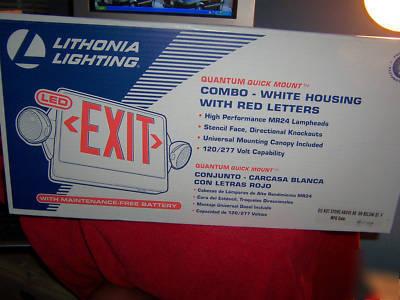 New emergency exit light combo lithonia #142AN 120/277