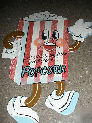 Theater drive in movie hotdog soda pop popcorn tin sign