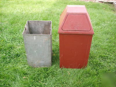 United utility receptacle industrial trash can vintage