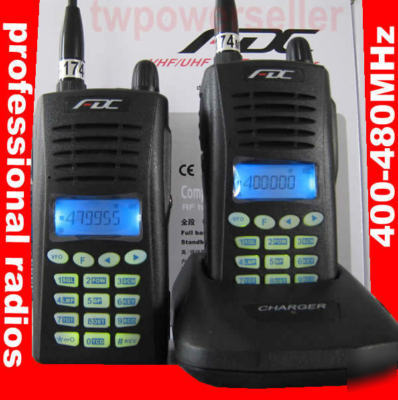 4 uhf radio 400-480MHZ 5W fm transceiver & 4 headsets