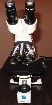 Carl zeiss standard 25 microscope with objectives