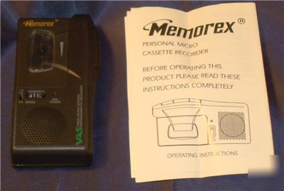 Memorex personal micro cassette recorder voice active