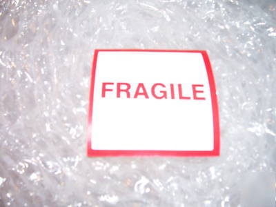 50 fragile shipping labels & bubble wrap 12 x 25 sq ft.