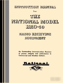 National hro-50 manual Â»rÂ²