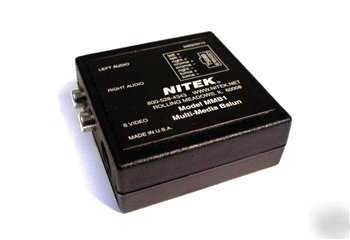 Nitek MMB1 s-video audio utp 2 port rca video svideo