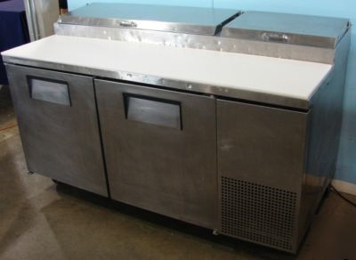 New true refrigerated pizza prep table, tpp-67, board