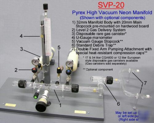 Svp-20 pyrex neon manifold sign plant equipment supply