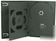 25 black 14MM triple cd dvd storage case movie holder 