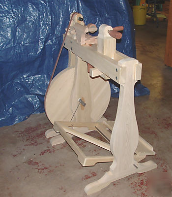 Woodworkers treadle lathe, woodbodied and foot operated