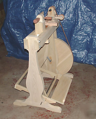 Woodworkers treadle lathe, woodbodied and foot operated