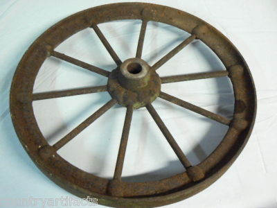 Antique cast iron flat belt pulley wheel hit miss 20X2 