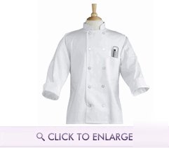 Uncommon threads womens chef coat white size s