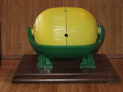 1800's miniature cast iron columbian hog oiler 
