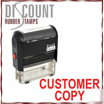 Customer copy self-inking rubber stamp