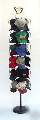 New 1 - 20 pocket sports cap floor spinner display rack