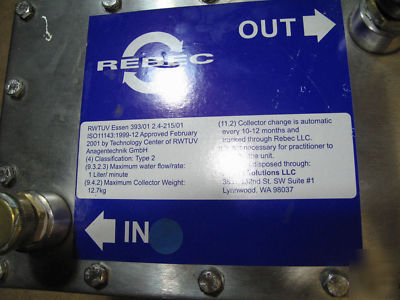Rebec catchhg mercury collection unit system