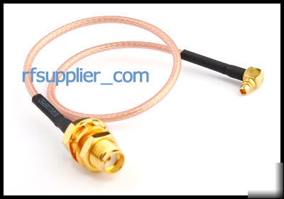 10 pcs sma female straight to mmcx male right angle
