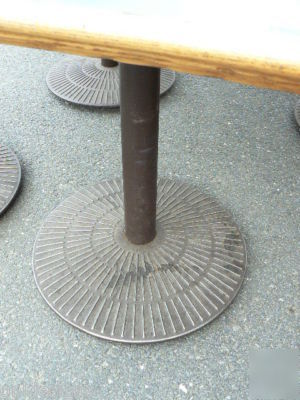 15 falcon green & oak restaurant cafe pedestal tables 