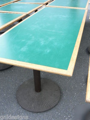 15 falcon green & oak restaurant cafe pedestal tables 