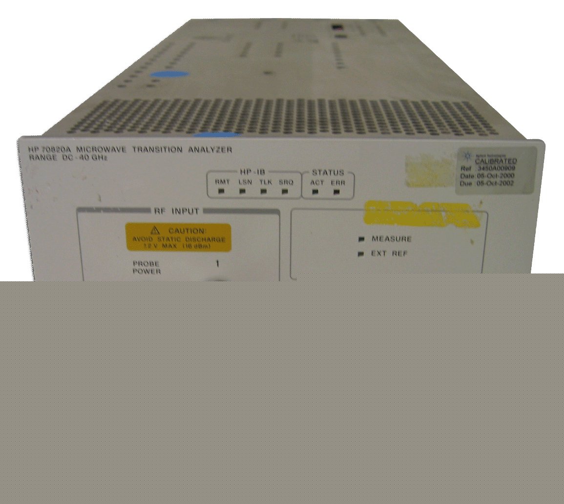 Agilent 70820A microwave transition analyzer w/ 70004A 