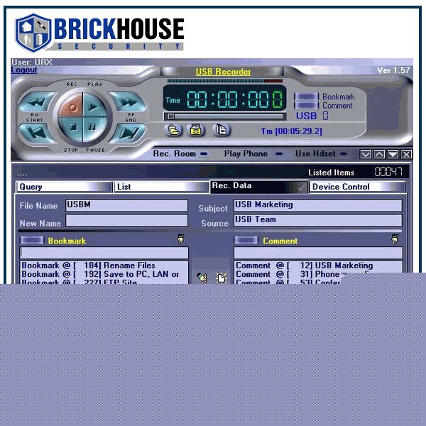 Brickhouse spy-protapâ„¢ usb phone call recorder system